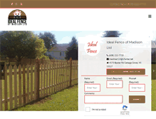 Tablet Screenshot of idealfenceofmadison.com